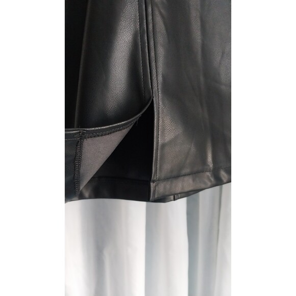Women's Basic High Waist Faux Leather Bodycon Mini Pencil Skirt XXL 18 - Picture 8 of 9